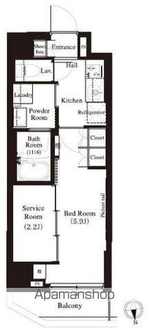 アーバンパーク江古田の森(2K/1階)の間取り写真