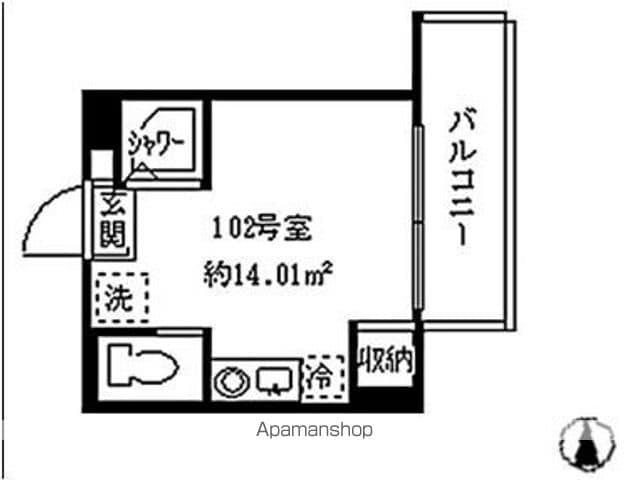 ソフィア鷺宮Ⅱ(ワンルーム/1階)の間取り写真