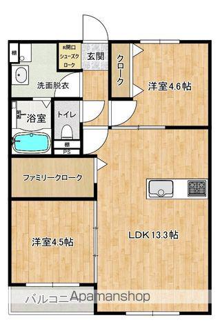 LBLOOM梅満(2LDK/3階)の間取り写真