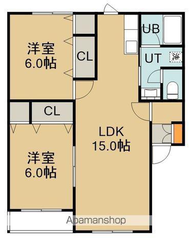 ペアコート98(2LDK/1階)の間取り写真