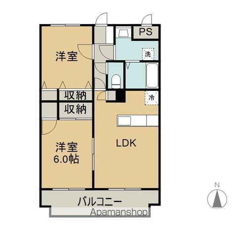 グランシャリオ(2LDK/2階)の間取り写真