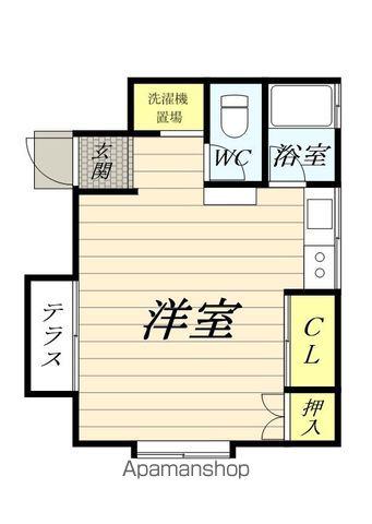 ファーストアべニュー(ワンルーム/1階)の間取り写真