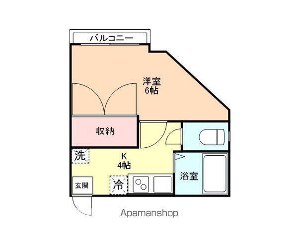 富山地鉄富山市内線 富山大学前駅 徒歩8分 2階建 築31年(1K/1階)の間取り写真