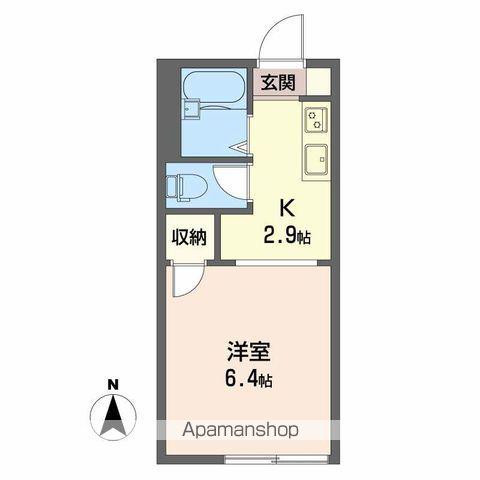 フォーブル萩野(1K/1階)の間取り写真