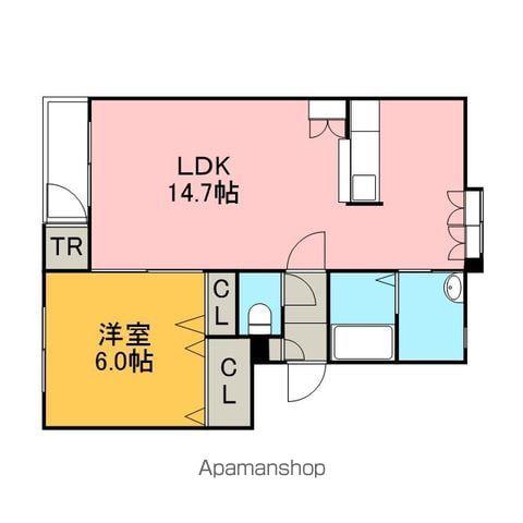 グリーンハイム105(1LDK/1階)の間取り写真