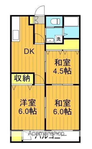 第2グリーンハウス(3DK/2階)の間取り写真