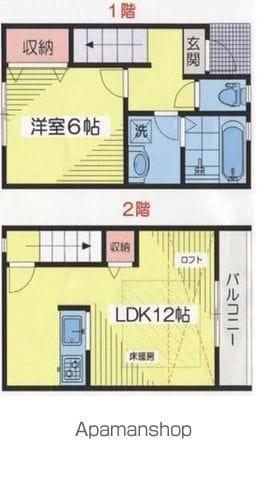 カーザフィオーリ(1LDK/1階)の間取り写真