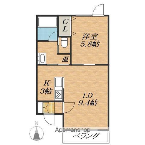 EL DORADO(1LDK/1階)の間取り写真