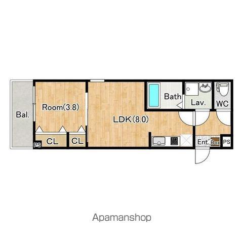 ジーメゾン鎌ヶ谷くぬぎ山(1LDK/1階)の間取り写真