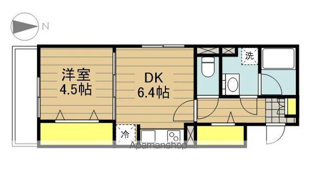 ローレル(1DK/3階)の間取り写真