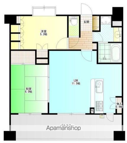 クリオ横浜5番館(2LDK/11階)の間取り写真