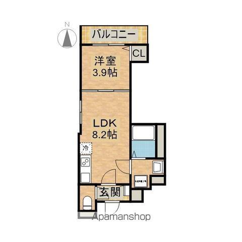 F ASECIA UPIS(1LDK/1階)の間取り写真