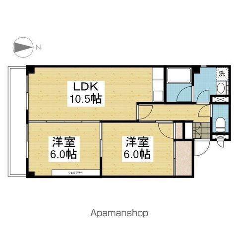 サクラメントハイツ(2LDK/4階)の間取り写真