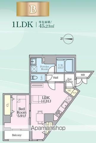 グレイスメゾン亀戸(1LDK/1階)の間取り写真