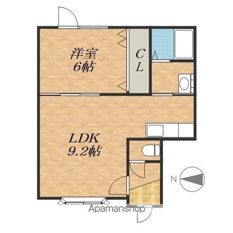 サンライズベルⅡ(1LDK/2階)の間取り写真