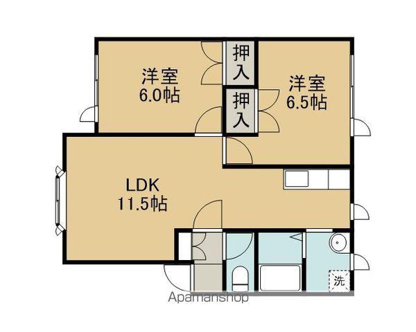 グリーンオアシス(2LDK/1階)の間取り写真