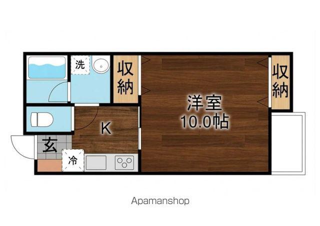 コスモ21(1K/1階)の間取り写真