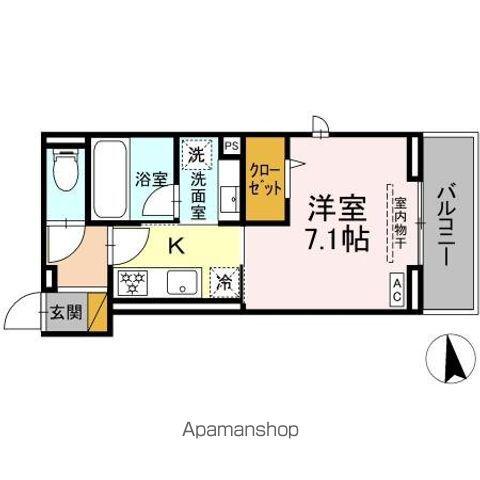 STELLA新松戸(1K/2階)の間取り写真