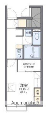 レオパレスニュー シャルマン(1K/1階)の間取り写真
