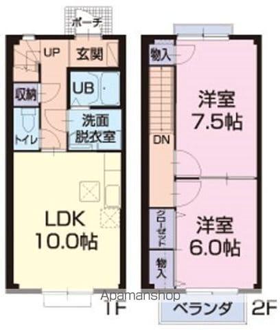 メゾネット和(2LDK)の間取り写真