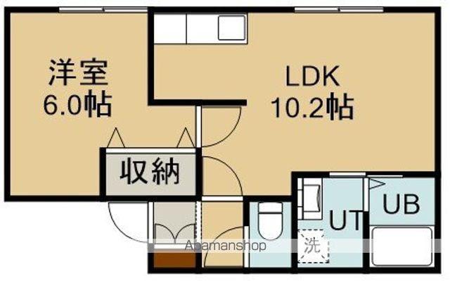 LIFE(1LDK/1階)の間取り写真