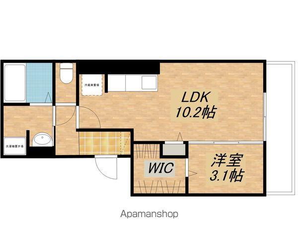 ビオット彦根 A棟(1LDK/3階)の間取り写真