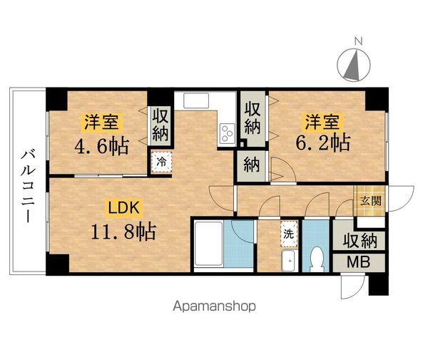 SOLEIL(2LDK/5階)の間取り写真
