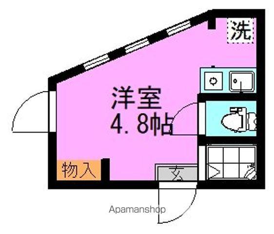 ルームズ中野A棟(ワンルーム/1階)の間取り写真