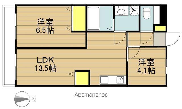 ウエストパレス蕨1(2DK/1階)の間取り写真