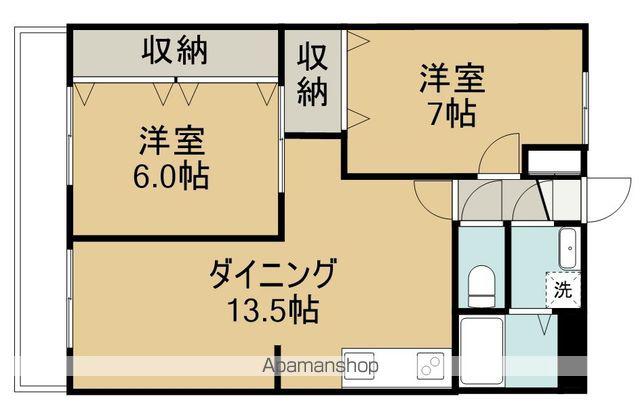 コーポ住吉Ⅱ(2LDK/3階)の間取り写真