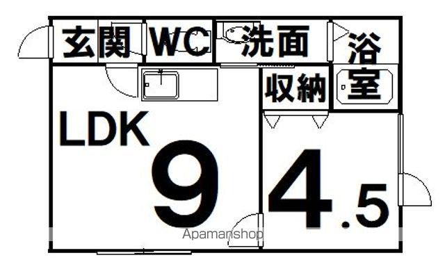 レインボーコート2(1LDK/1階)の間取り写真