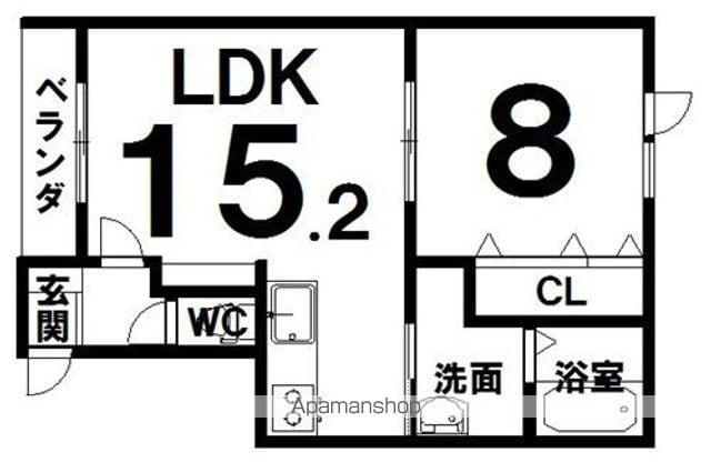 ラフィン5(1LDK/3階)の間取り写真