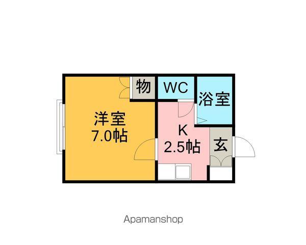 サンハイツ杉浦Ⅱ(1K/2階)の間取り写真