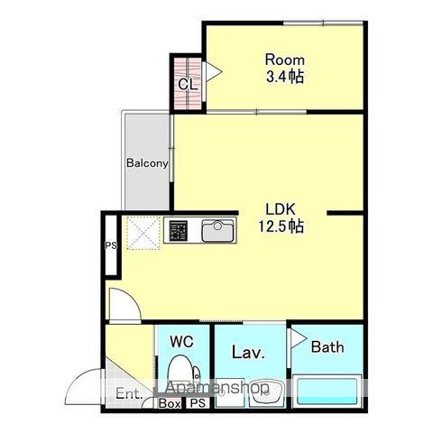 コンフォート天台(1LDK/2階)の間取り写真