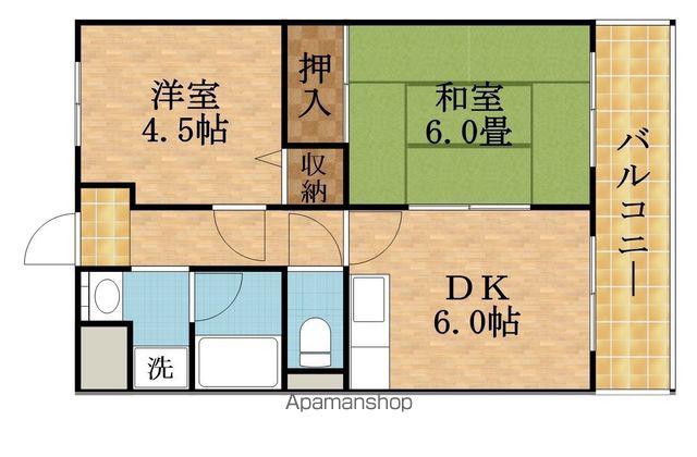 VIVA小山(2DK/8階)の間取り写真
