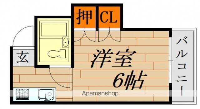 アーバインビル(1K/3階)の間取り写真