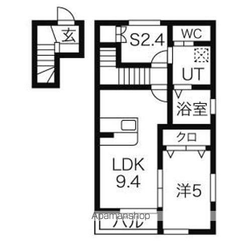ルシオール(1SLDK/2階)の間取り写真