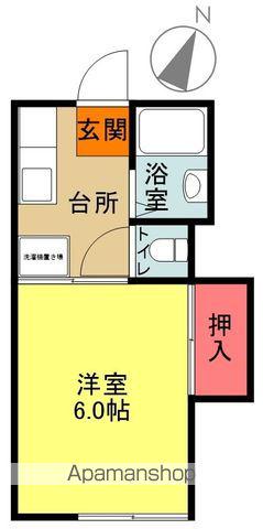 すばる館(1K/1階)の間取り写真