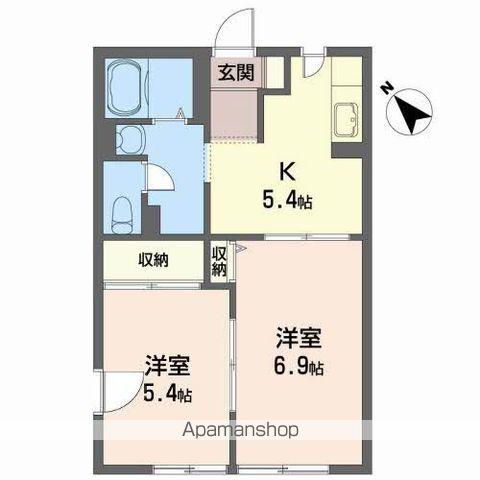 ヴェルデューラ・ NI-NO(2K/1階)の間取り写真