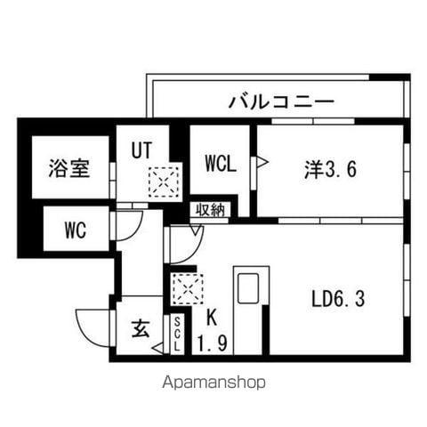 南4条西25丁目MS(1LDK/5階)の間取り写真