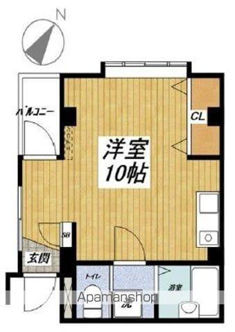 田中ビル(ワンルーム/2階)の間取り写真