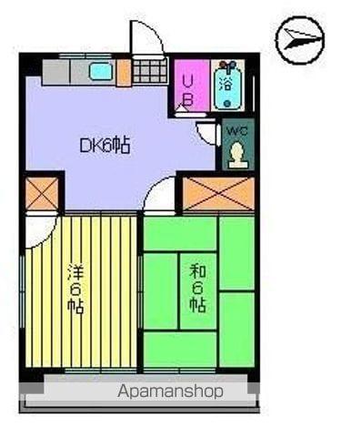 ひかりハイム(2DK/1階)の間取り写真