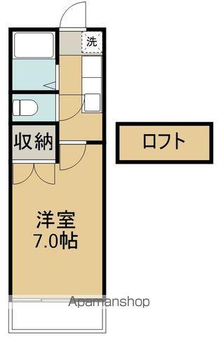 フローリア福室(1K/2階)の間取り写真