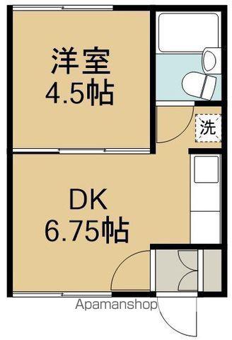 サクセス中道(1DK/2階)の間取り写真