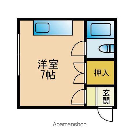 PETIT CUBEープチキューブ(ワンルーム/1階)の間取り写真