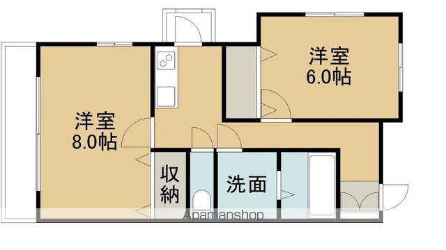和光ローズマンション(2K/4階)の間取り写真