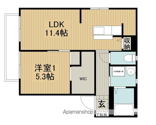 ユーロミニアム(1LDK/1階)の間取り写真