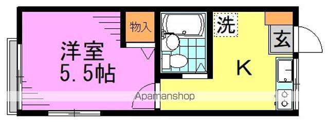 エムハイツ(1K/1階)の間取り写真