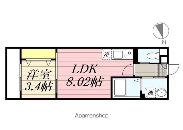 TKP新松戸Ⅰ(1LDK/3階)の間取り写真