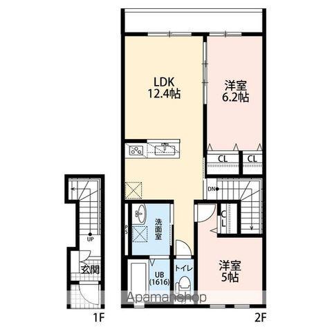 セルティスⅡ(2LDK/2階)の間取り写真